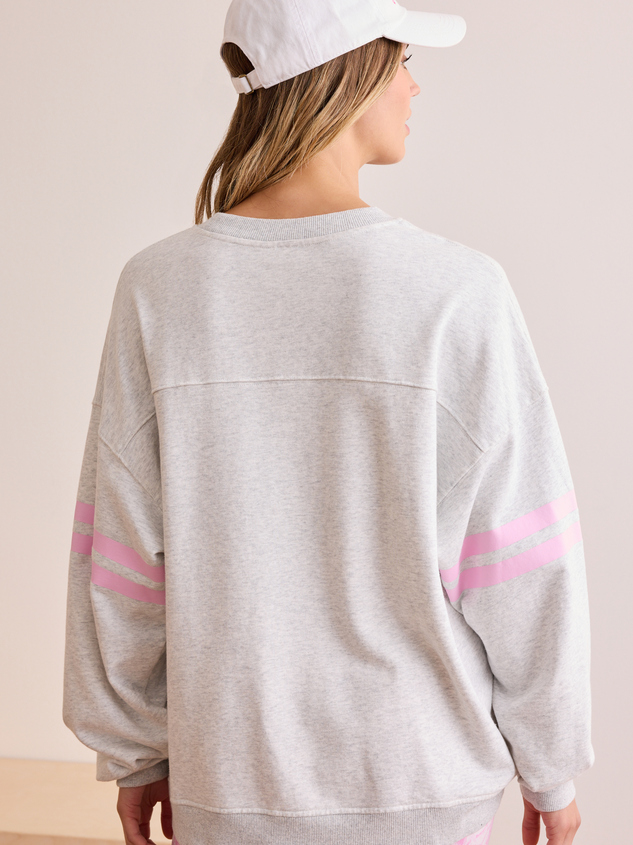 Perfect Storm Striped Sweatshirt Detail 4 - ARULA