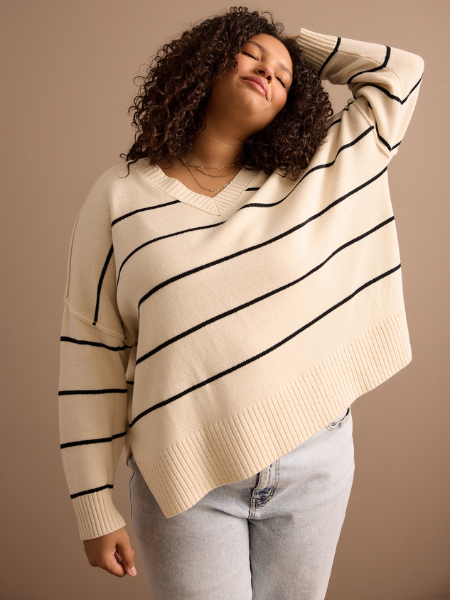 Hope Striped Sweater Detail 3 - ARULA