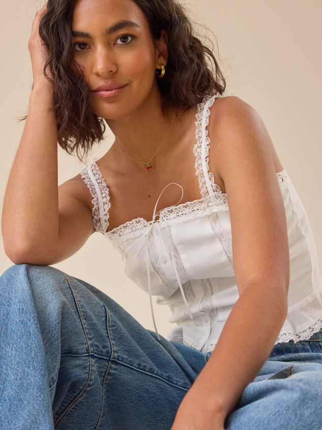 Wesley Lace Tank Detail 4 - ARULA