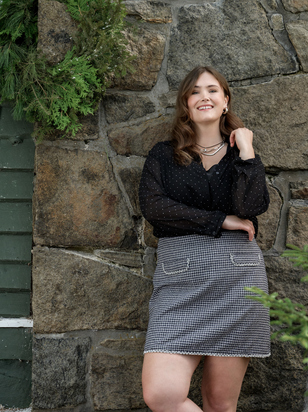 Abby Sparkle Buttondown Top - ARULA