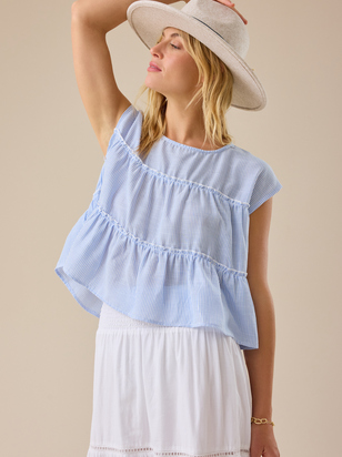 Matalyn Stripe Tiered Babydoll Top - ARULA - 