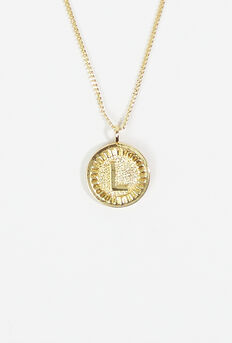 18k Gold Monogram Necklace - L - ARULA