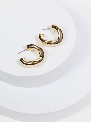 Wavy Hoop Earrings - ARULA