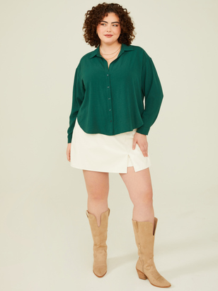 Fallon Long Sleeve Buttondown Top - ARULA