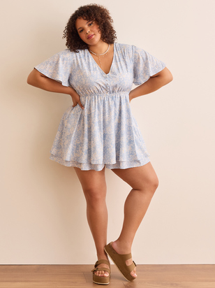 White romper clearance dress plus size