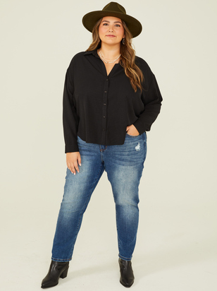 Destructed Girlfriend Jeans - ARULA