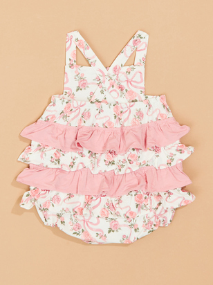 Amelia Floral Bow Ruffle Bubble - ARULA