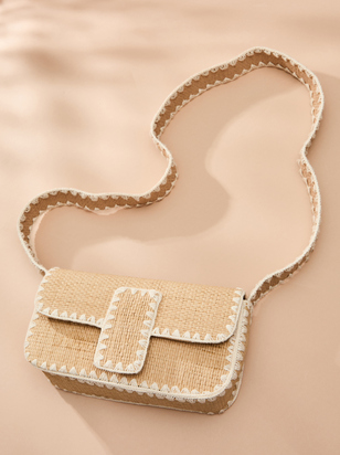 Woven Picnic Crossbody Bag - ARULA - 