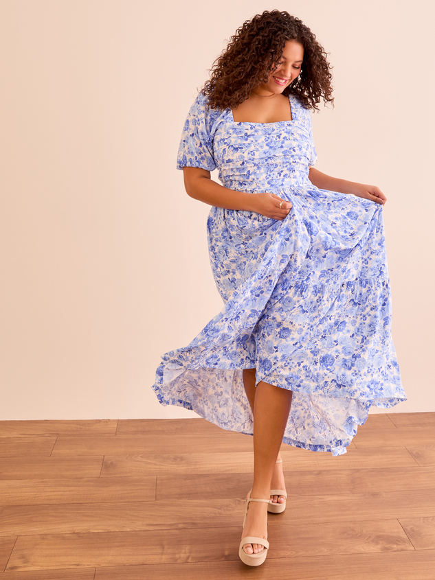 Wilow Floral Maxi Dress Detail 2 - ARULA