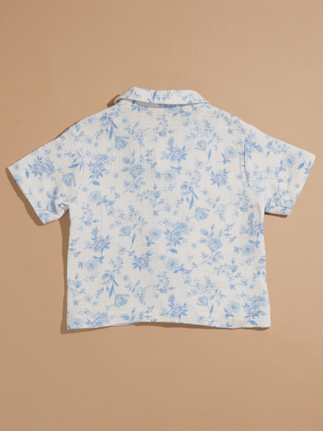 Porter Floral Button-Down Shirt Detail 2 - ARULA