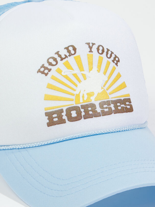 Hold Your Horses Trucker Hat Detail 2 - ARULA