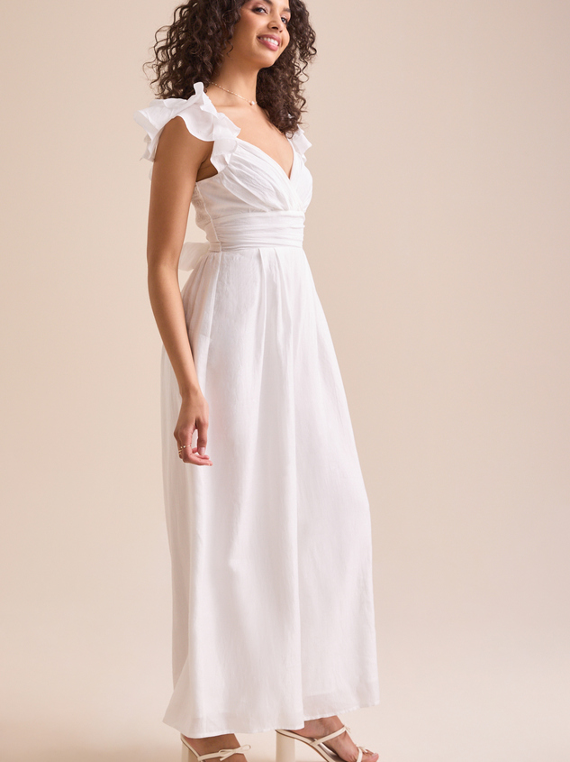 Monroe Flutter Sleeve Jumpsuit Detail 4 - ARULA