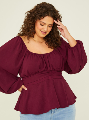 Charlotte Peplum Top - ARULA
