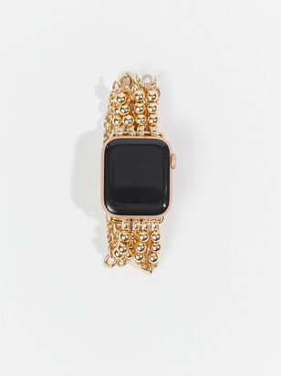 Gold Beaded Smart Watch Band - ARULA