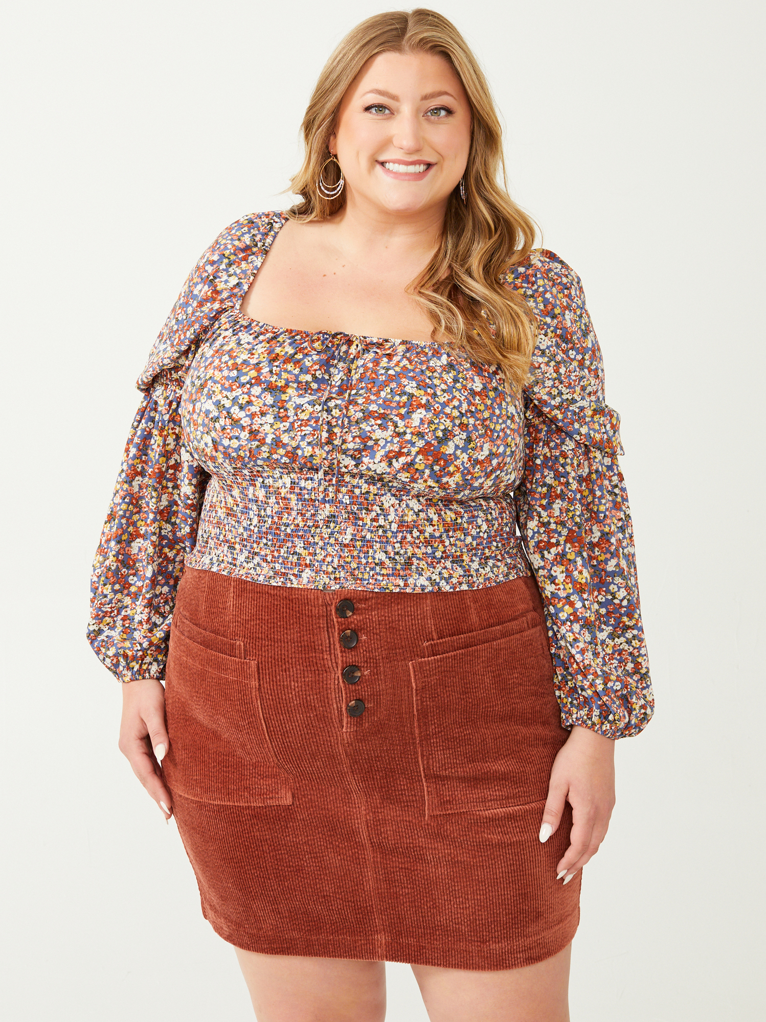 Plus size corduroy outlet skirt diy