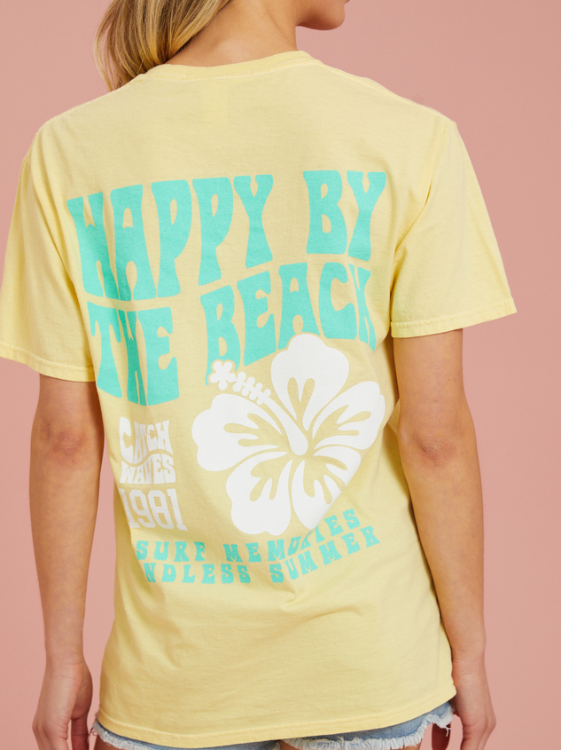 Happy By The Beach Graphic Tee Detail 3 - ARULA