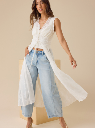 Quinn Eyelet Kimono - ARULA - 