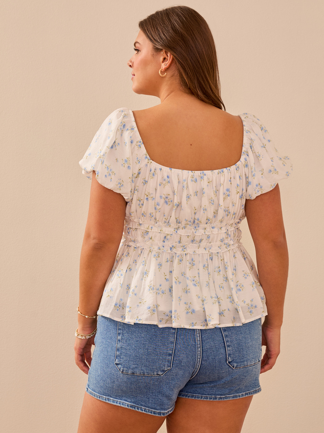 Emberlin Floral Babydoll Top Detail 4 - ARULA