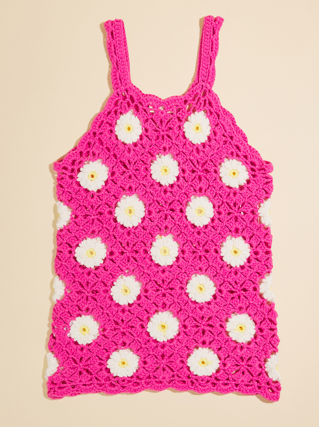 Daisy Crochet Toddler Coverup Detail 3 - ARULA