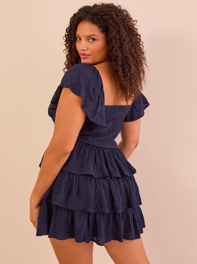 Blaire Tiered Mini Dress Detail 5 - ARULA
