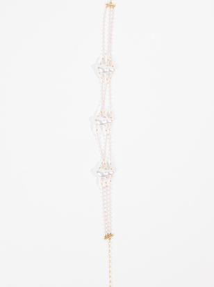18K Gold Pearl Nugget Choker Necklace - ARULA