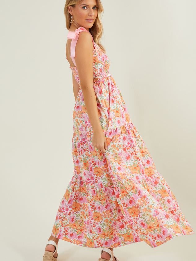 Addison Floral Maxi Dress Detail 4 - ARULA
