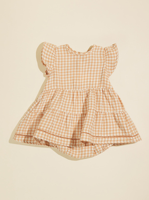 Sadie Gingham Dress and Bloomer Set by Quincy Mae - ARULA