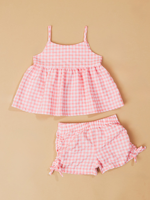 Gracie Gingham Shirt Set - ARULA