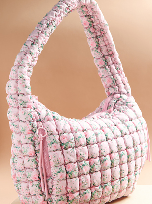 Proficient Floral Quilted Puffer Shoulder Bag - ARULA