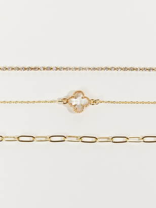 Crystal Clover Bracelet Set - ARULA