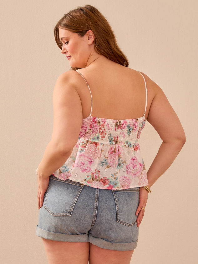 Carey Eyelet Tank Top Detail 4 - ARULA
