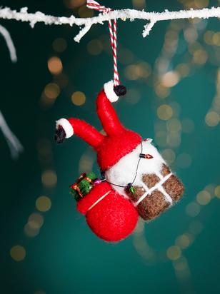 Santa is Stuck Christmas Ornament - ARULA