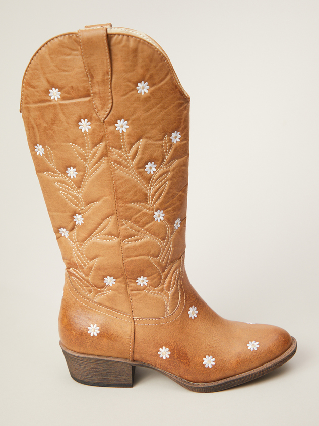 Ditzy Floral Western Boots Detail 3 - ARULA