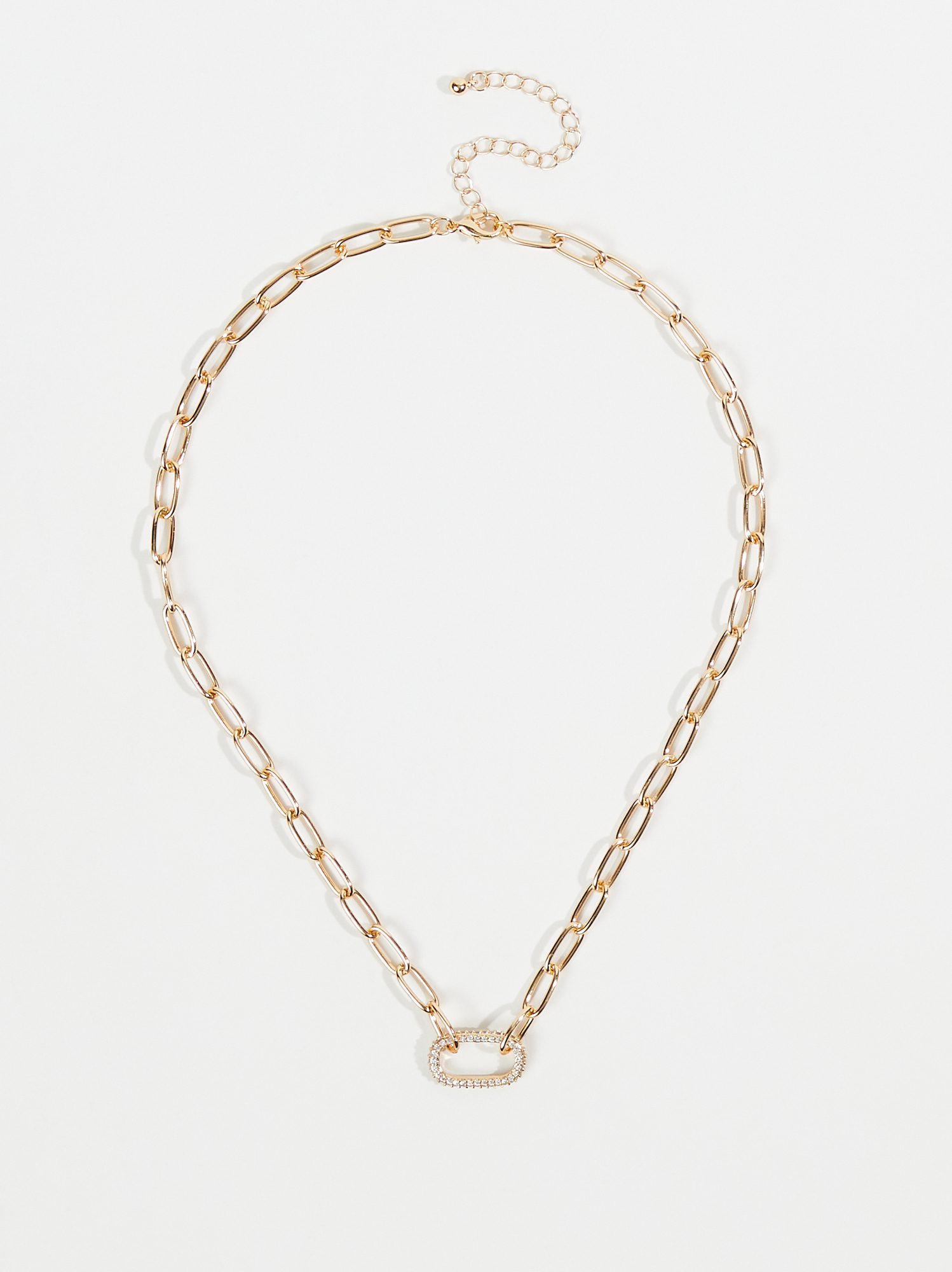 Rhinestone chain link necklace new arrivals