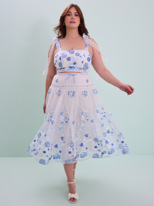 Hallie Floral Midi Skirt - ARULA - 