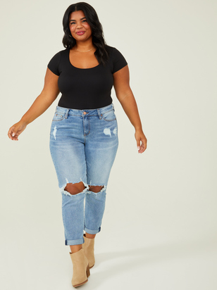 Plus Size Ripped & Distressed Jeans for Women