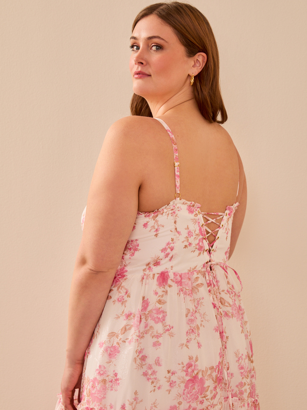 Elliana Floral Maxi Dress Detail 6 - ARULA