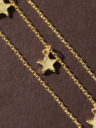 18K Gold Starlet Charm Necklace - ARULA
