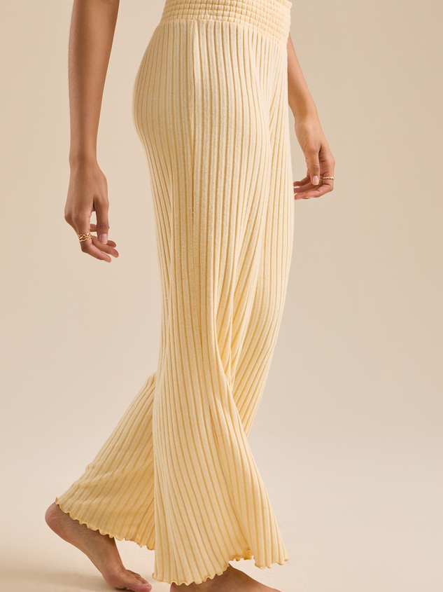 Kara Silky Rib Lounge Pant Detail 3 - ARULA