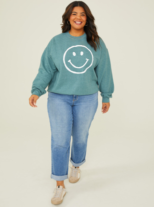 Smiley Oversized Sweatshirt - ARULA