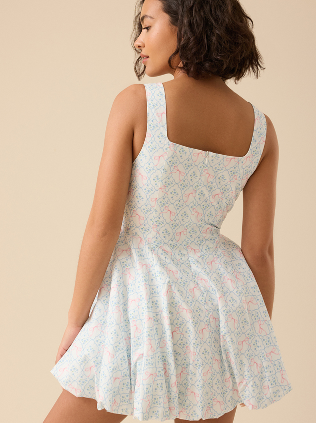 Nora Bow Mini Dress Detail 5 - ARULA