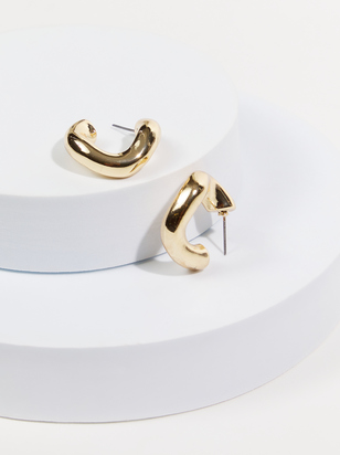 Wavy Hoop Earrings - ARULA
