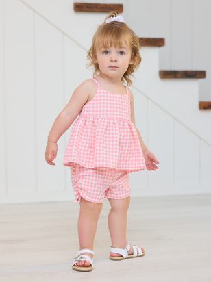 Gracie Gingham Shirt Set - ARULA - 