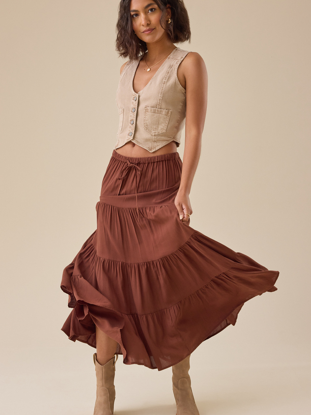 Lorie Midi Skirt Detail 6 - ARULA