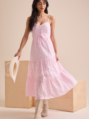 Maisie Eyelet Midi Dress - ARULA