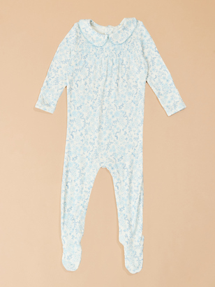 Blue Calico Collar Footie - ARULA