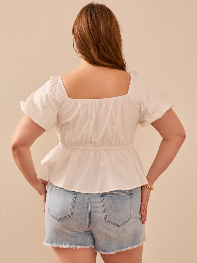 Beryl Poplin Babydoll Top Detail 5 - ARULA