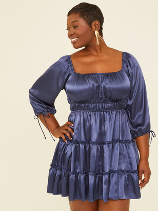 Tabitha Satin Dress - ARULA