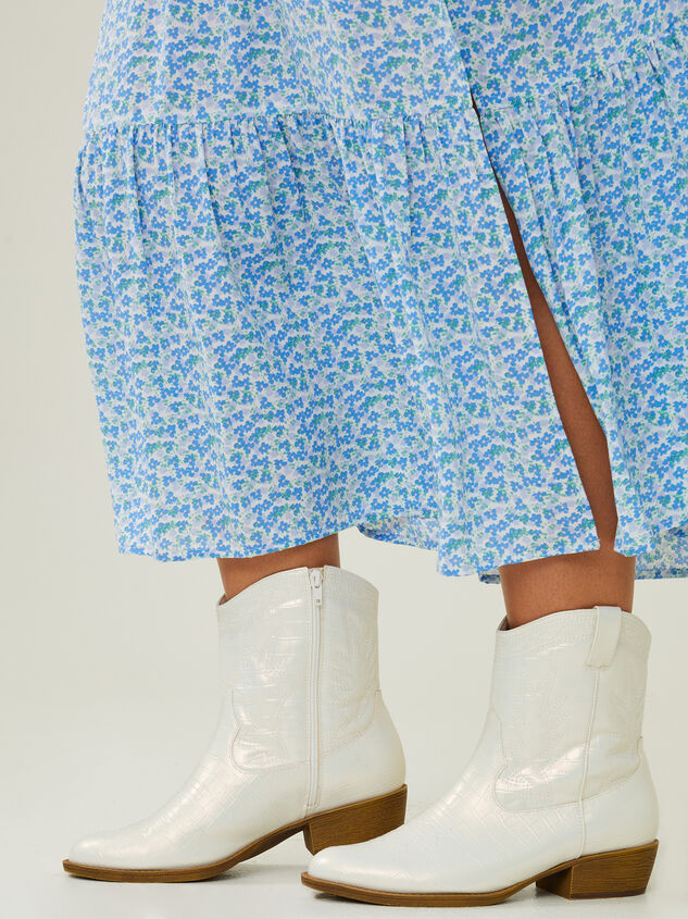 Iridescent Pistol Wide Width Cowboy Boots Detail 6 - ARULA