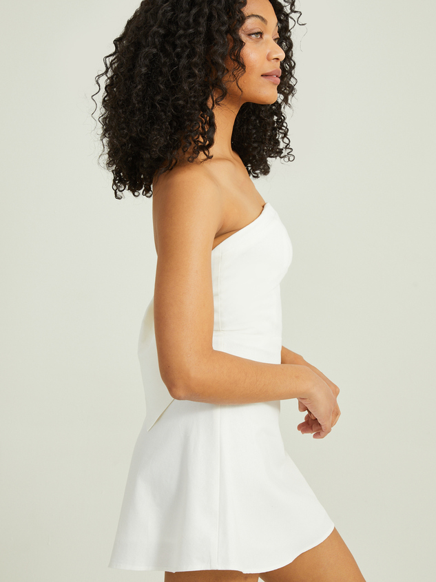 Lilia Strapless Bow Dress Detail 4 - ARULA